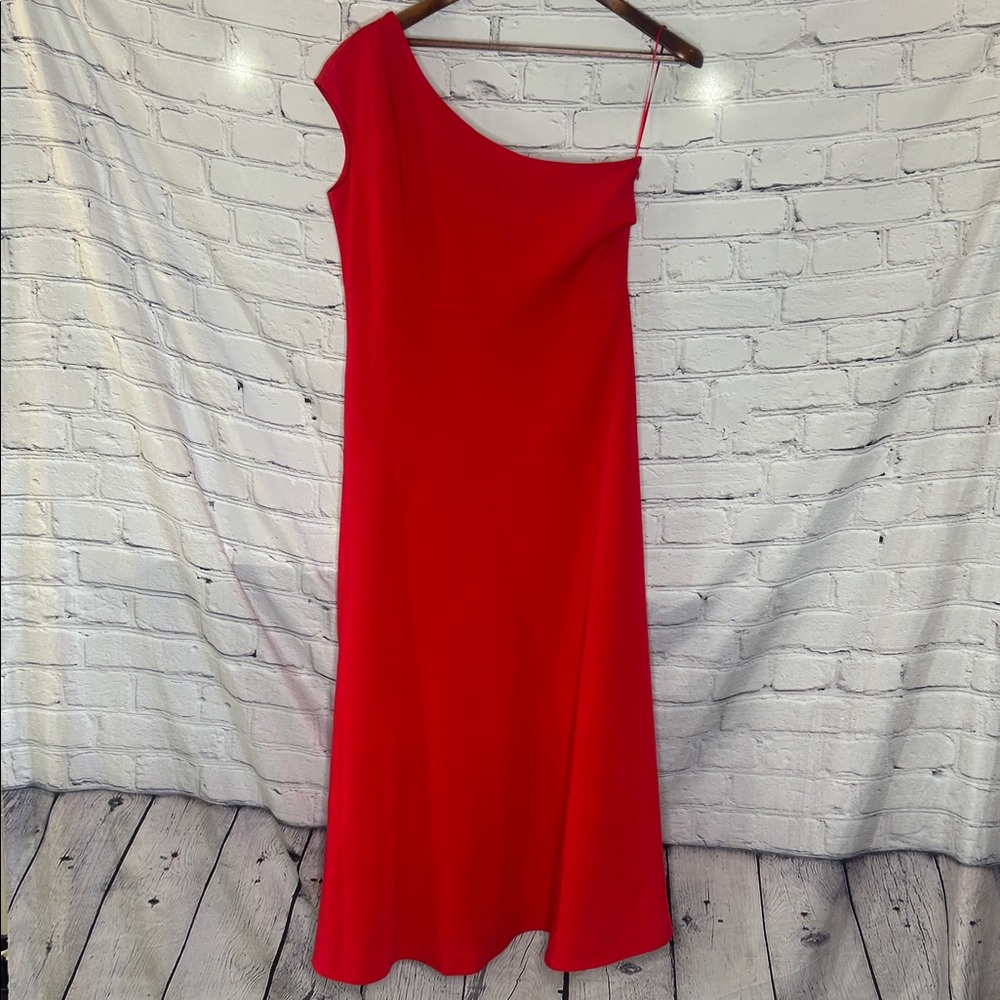 Tuckernuck India Hicks Red One-Shoulder Dress Size Large Excellent Condition